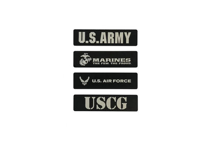 US Military Logo Emblem for Weathertech All Weather Floor Mats (Metal Etched) - Universal