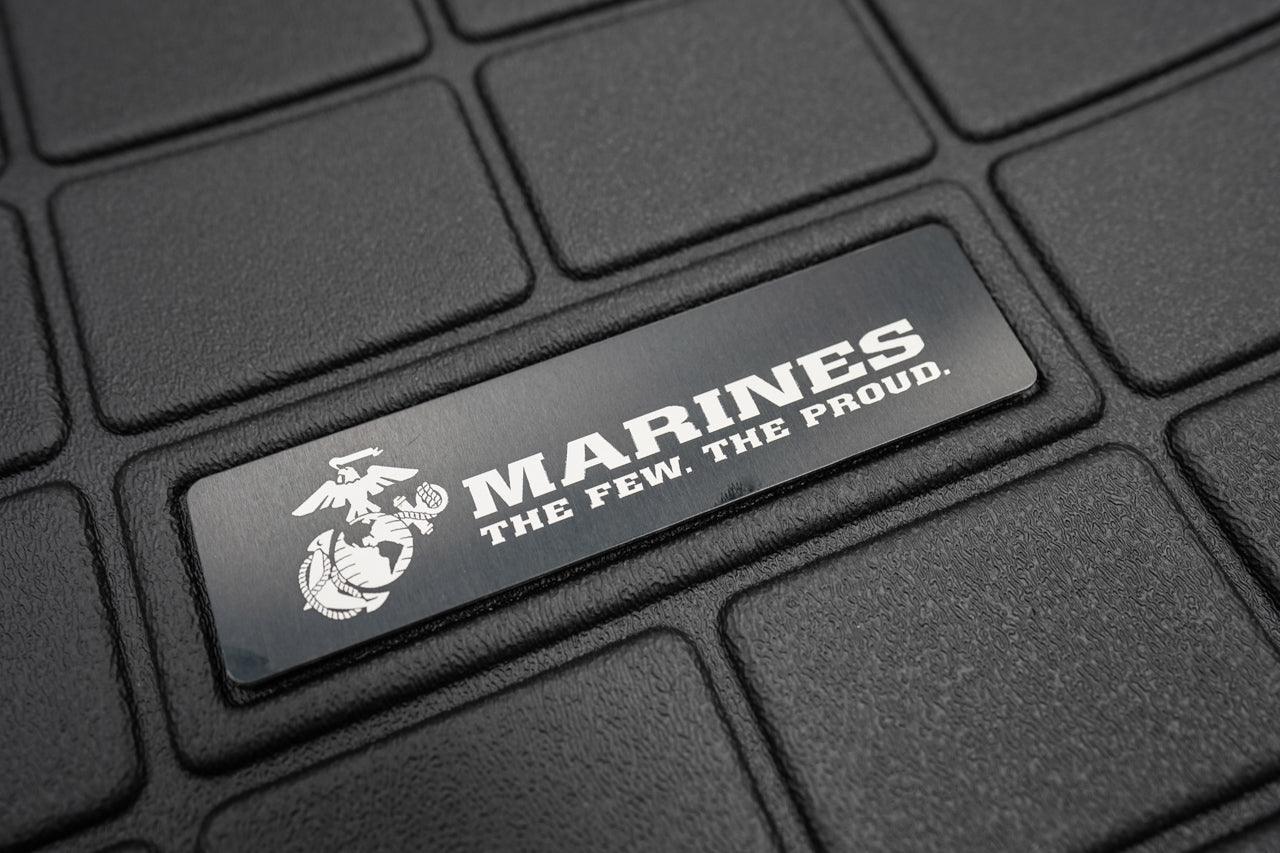 US Military Logo Emblem for Weathertech All Weather Floor Mats (Metal Etched) - Universal