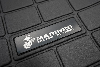 US Military Logo Emblem for Weathertech All Weather Floor Mats (Metal Etched) - Universal